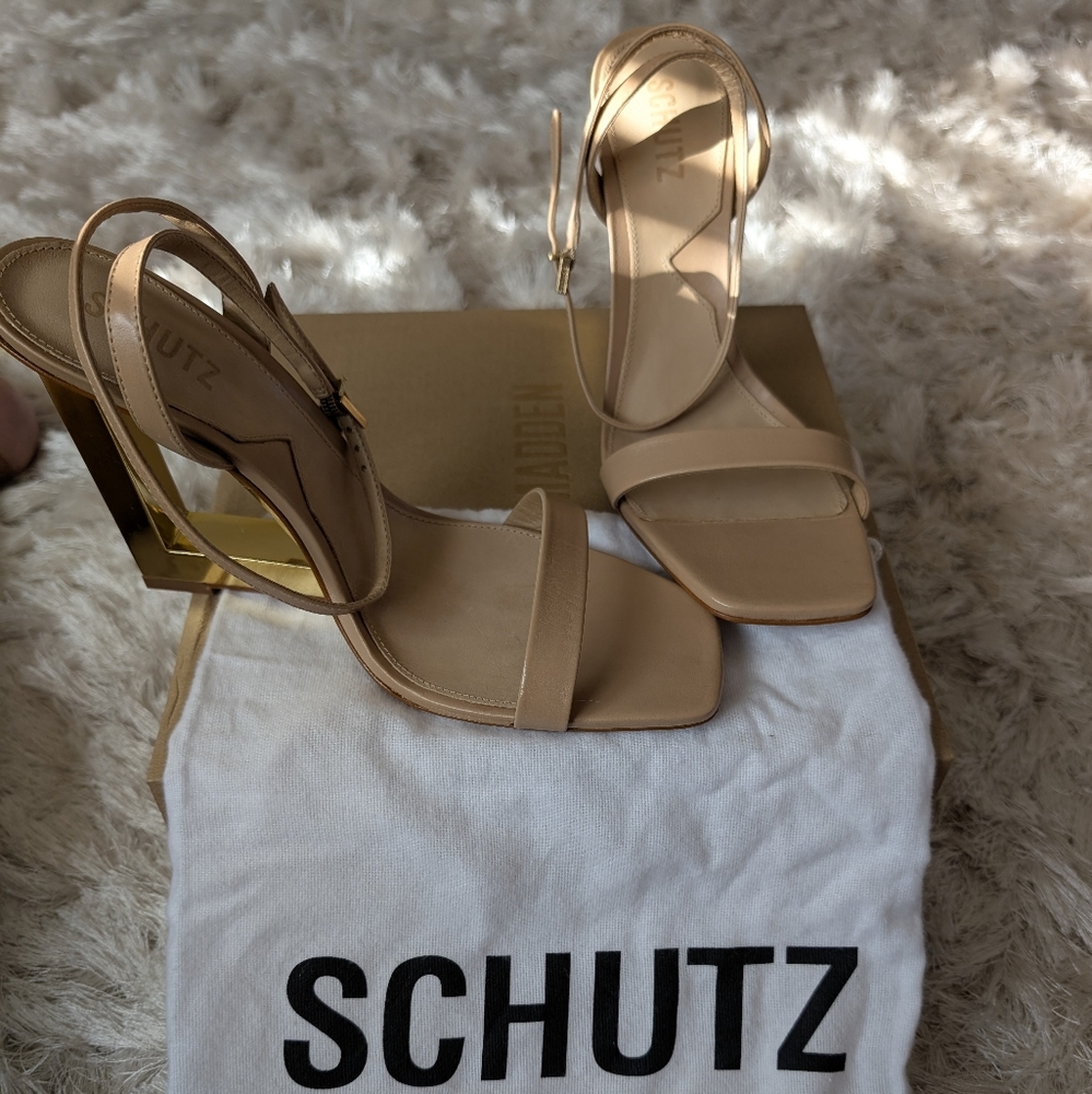 SCHUTZ Nude Heeled Sandals
